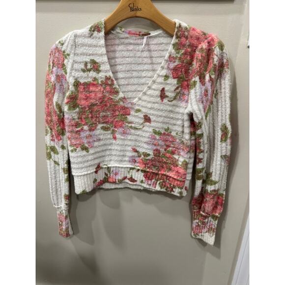 Free People Floral Sweater - Picture 1 of 2